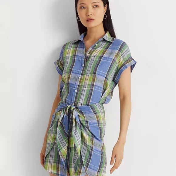 Ralph Lauren Blue and Green Plaid Dress - Picture 4 of 4